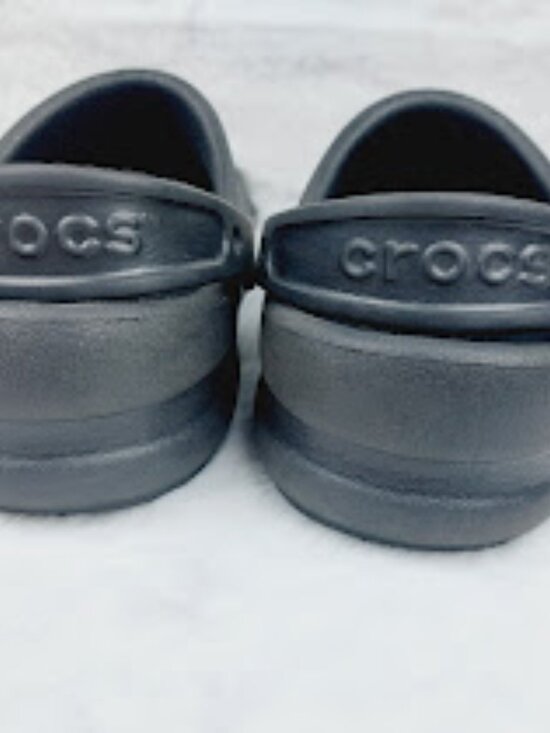 Crocs Men\'s Black Bistro Adjustable Slip-On Casual Rubber Clogs Size 8 main image 5